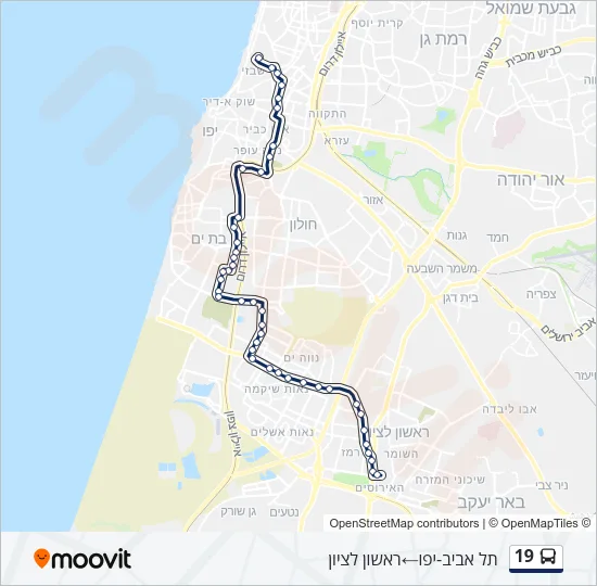 19 Bus Line Map