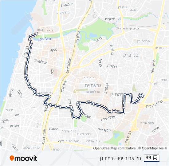 39 bus Line Map