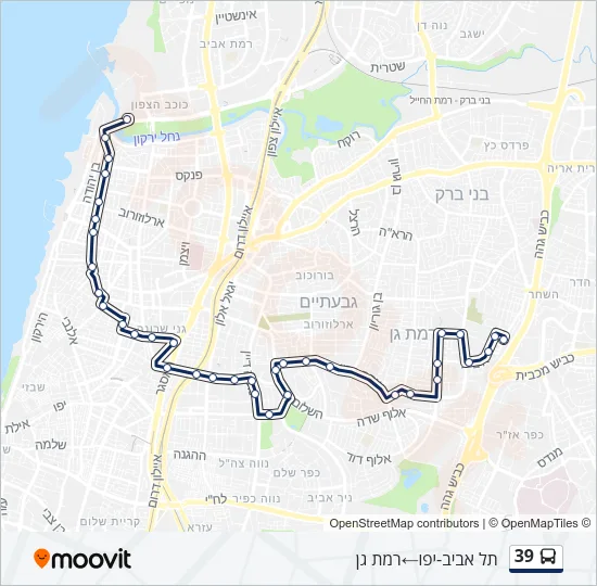 39 Bus Line Map