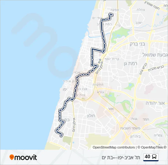 40 Bus Line Map
