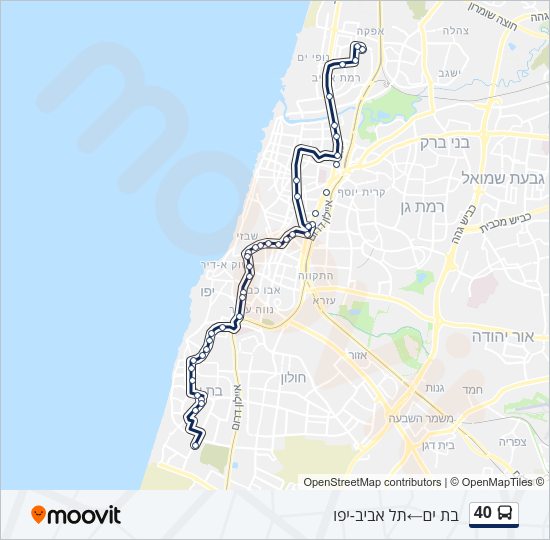 40 Bus Line Map