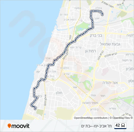 42 Bus Line Map