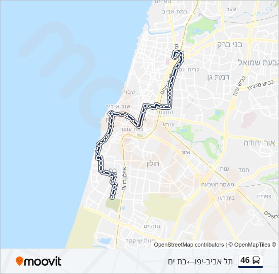 46 bus Line Map