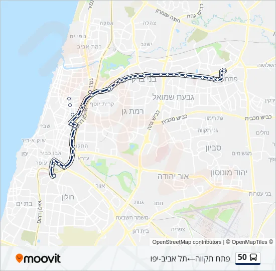 50 Bus Line Map