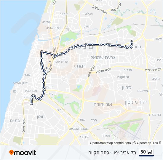 50 bus Line Map