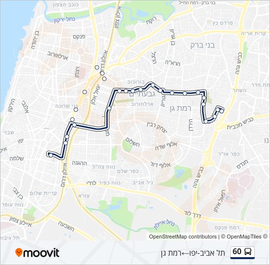 60 bus Line Map