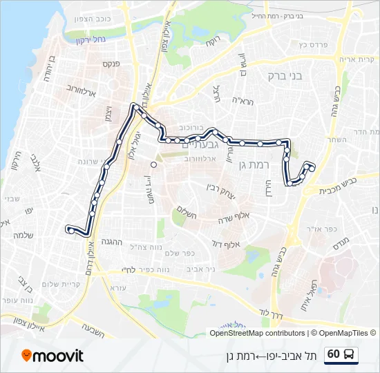 60 Bus Line Map