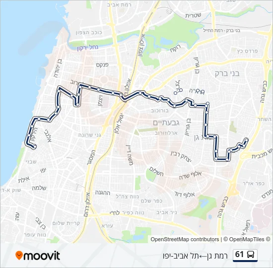61 Bus Line Map