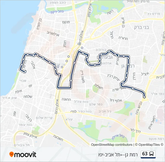 63 Bus Line Map