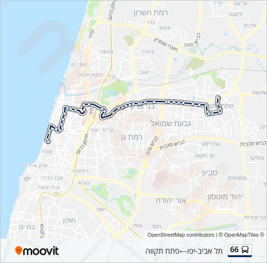 66 Bus Line Map