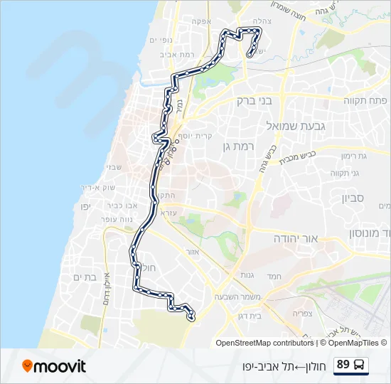 89 Bus Line Map