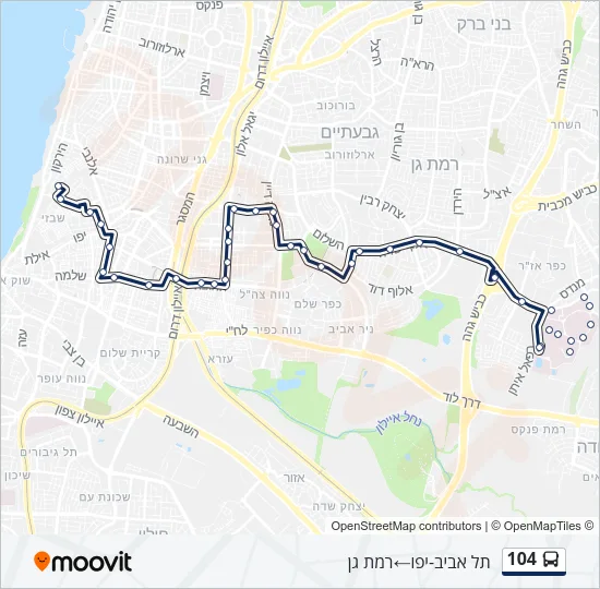 104 Bus Line Map