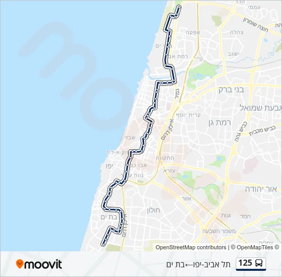 125 Bus Line Map