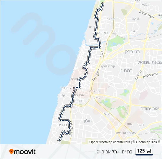 125 Bus Line Map