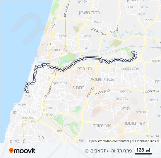 Автобус 128: карта маршрута
