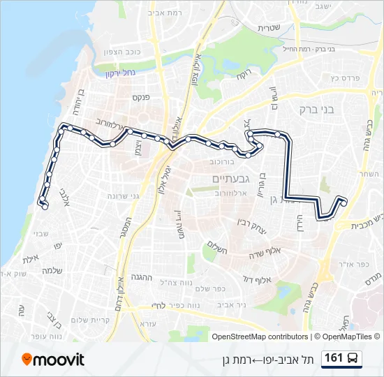 161 Bus Line Map