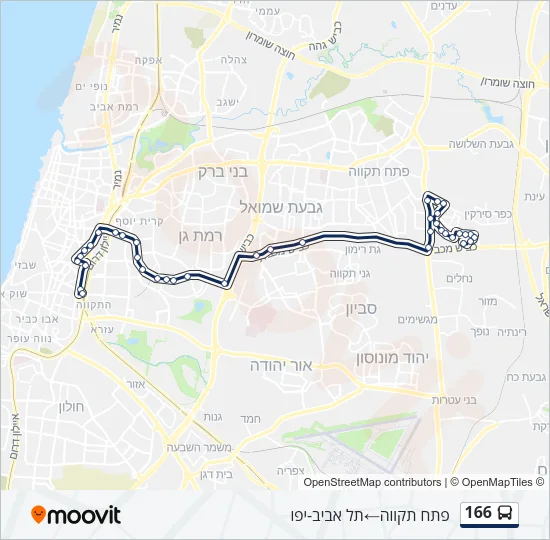 166 Bus Line Map
