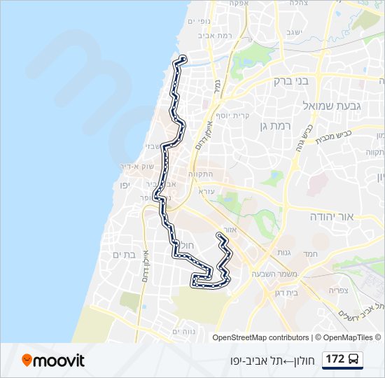 172 bus Line Map