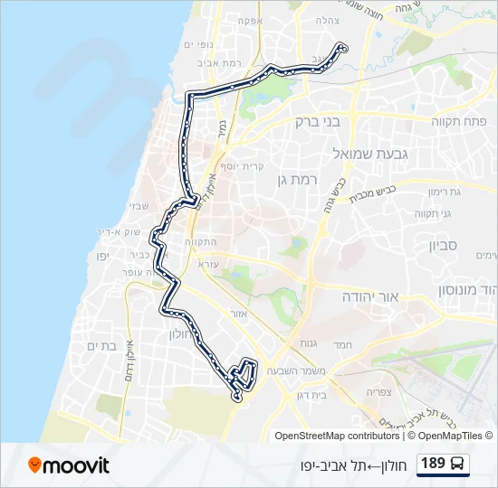 189 Bus Line Map