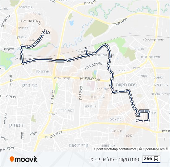 Автобус 266: карта маршрута