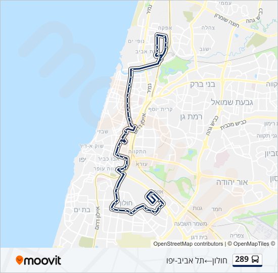 Автобус 289: карта маршрута