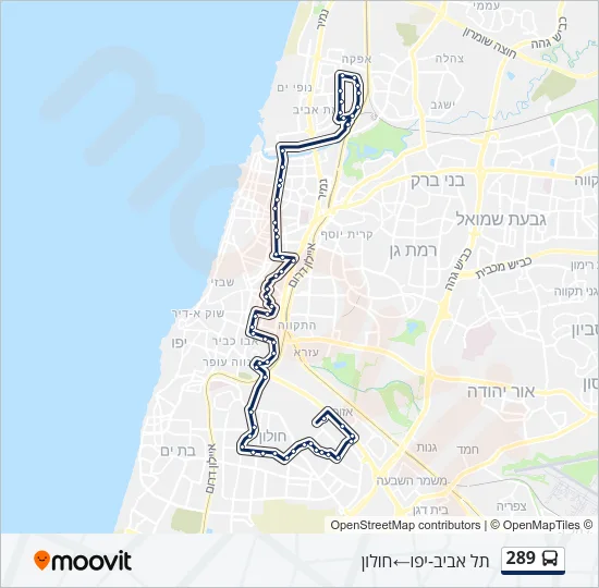 289 Bus Line Map