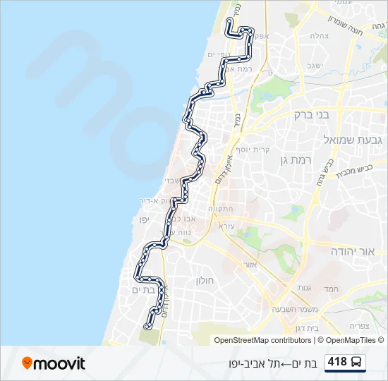 418 Bus Line Map