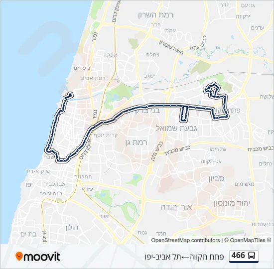 466 Bus Line Map