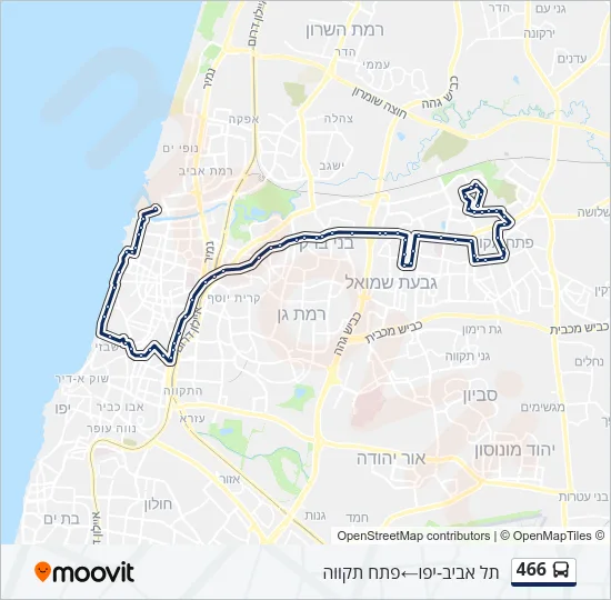 466 Bus Line Map