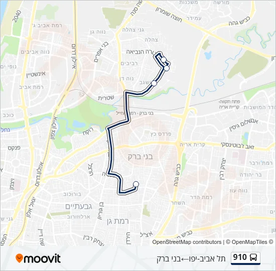 910 Bus Line Map