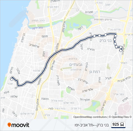 925 bus Line Map