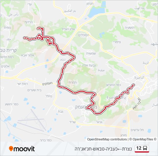 12 bus Line Map