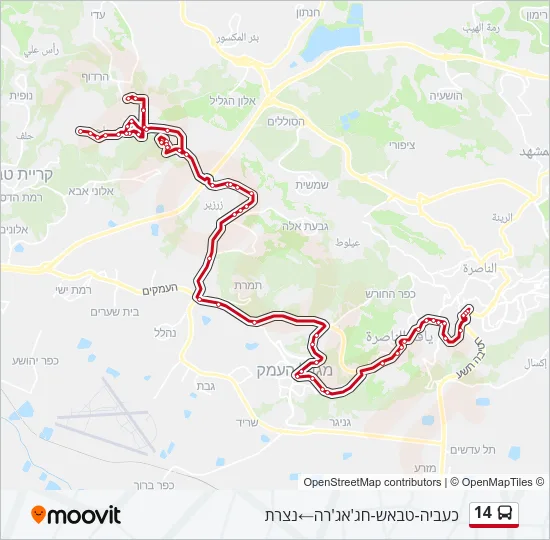 14 Bus Line Map