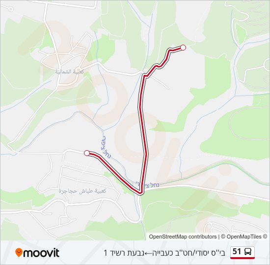 51 Bus Line Map
