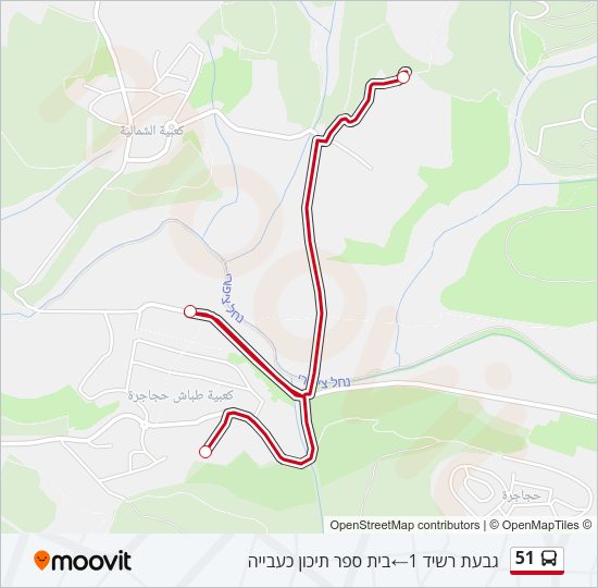 51 Bus Line Map