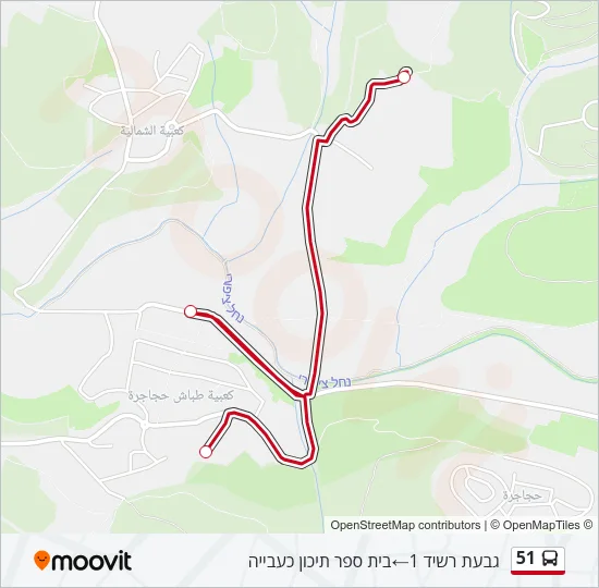 51 Bus Line Map