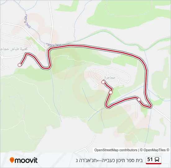 51 Bus Line Map
