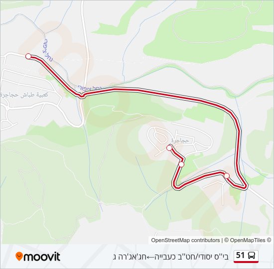 51 Bus Line Map