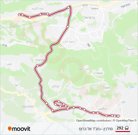 292 Bus Line Map