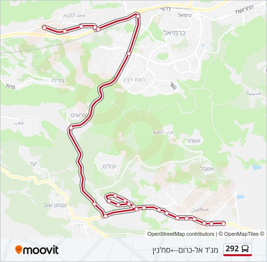 292 Bus Line Map