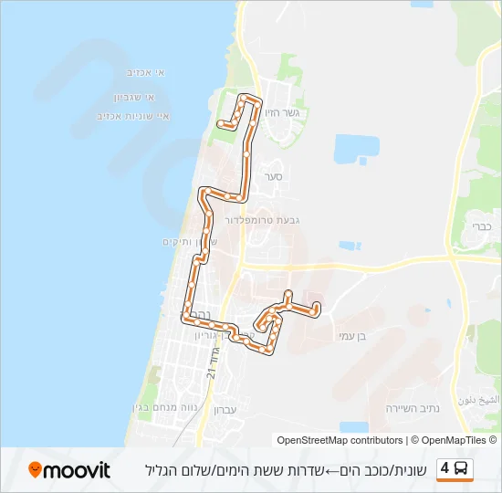 4 Bus Line Map