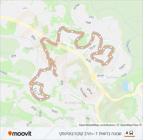 4 bus Line Map