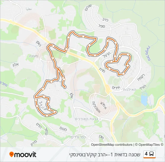 4 Bus Line Map
