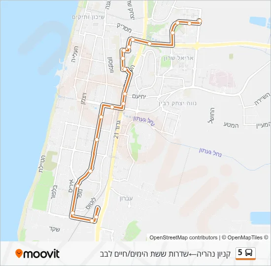 5 Bus Line Map