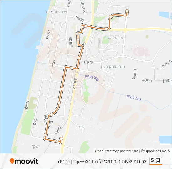 5 Bus Line Map