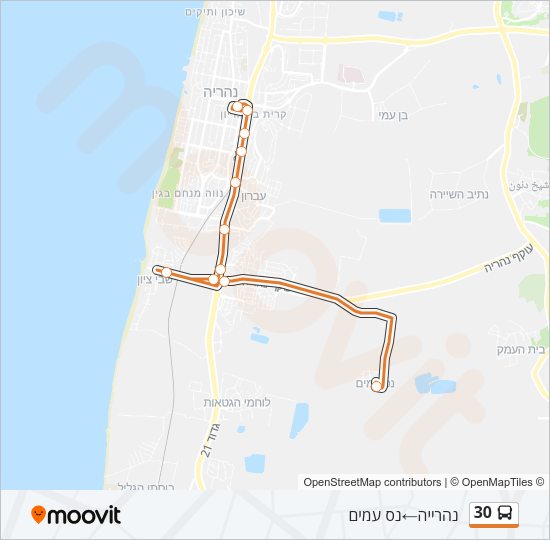 30 Bus Line Map