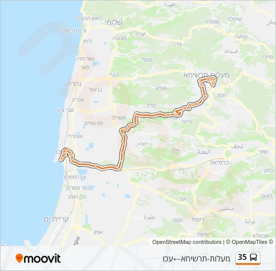 35 Bus Line Map