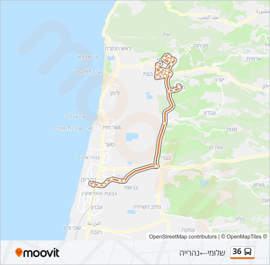 36 Bus Line Map