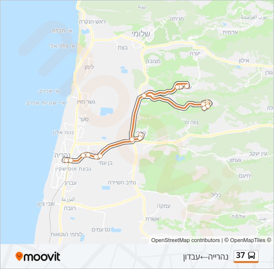 37 Bus Line Map