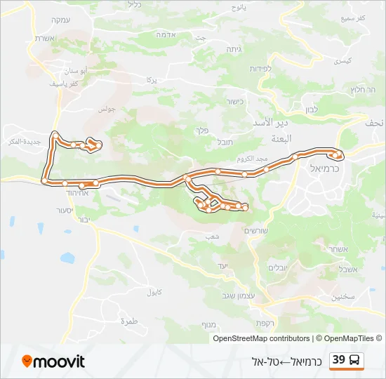 39 Bus Line Map